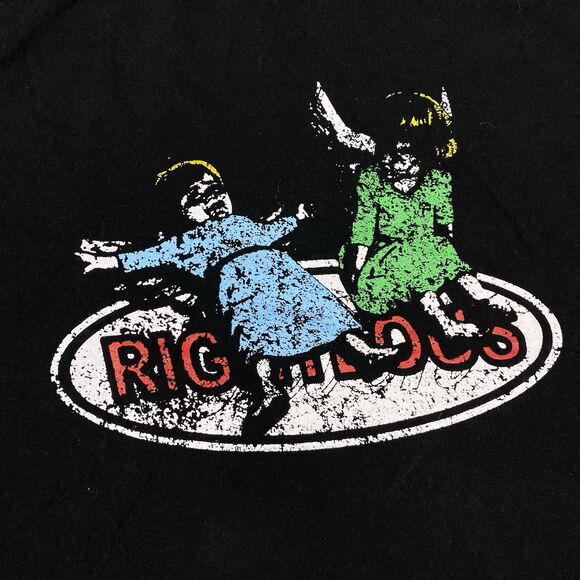 Righteous T Shirt Black Short Sleeve Kids Paying In Snow Boxy Tee Size Medium - Picture 4 of 6